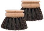 Redecker Horsehair Replacement Head for Dish Brush, 1-5/8-Inches, Set of 2, 100% Natural and Soft Dark Horsehair and Untreated Beechwood, Made in Germany