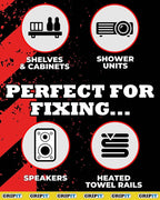 Gripit Red Drywall Anchors (Up to 145Ibs/66kg) | Heavy Duty Drywall Anchors | Wall Anchors and Screws for Drywall | Anchors and Screws Kit | Plaster Wall Anchors | 3/4" Inch Drill Bit | Reusable
