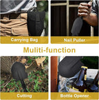 Camping Shovel, (24.21'') Survival Off Road E Tool Folding Shovel with Pickaxe, Portable Bag, High Carbon Steel, for Digging, Backpacking, Hiking, Gardening, Emergency, Outdoor