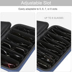Bukere Travel Sunglasses Organizer Case Adjustable Slot For Multiple Eyeglasses Hard-shell Portable Storage Box for Men Women