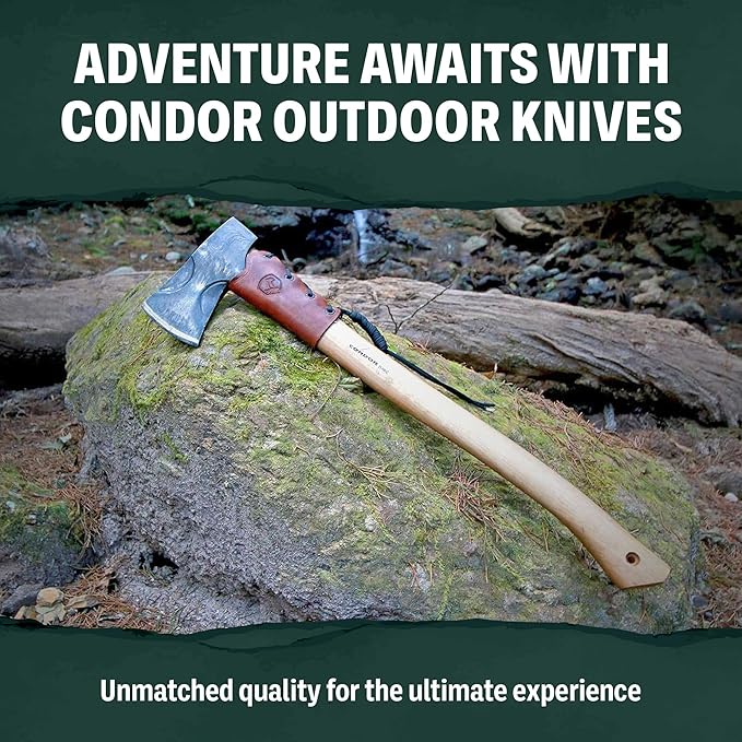 Condor Tool & Knife Mini Duku Heavy Duty Machete with Sheath, Walnut Handle - Hand Crafted Welted Leather Sheath - Camping Machete Knife - 10.5in Blade - 18.5oz