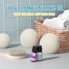 Clean Essential Oils Set, SoulOrigin Fragrance Oil Gift Set for Oil Diffusers, Scented Oils 6x10ml - Beach Sage Laundry Detergent, Citrus Burst, Lavender Fields, Fresh Linen, Warm Petals, Fresh Cotton