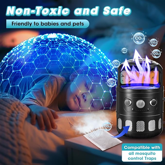 Qualirey 2 Pack Mosquito Attractant in Bulk, Lure for Bug Zapper Bait Refill Compatible with All Mosquito Trap Enhances Catch Rates for Indoor Outdoor Traps, Safe and Long Lasting