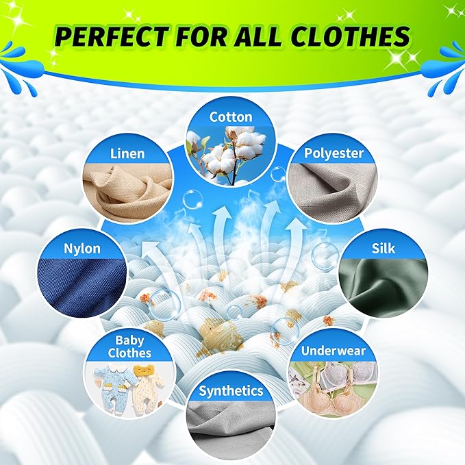 HOMERHYME Laundry Detergent Sheets - 200 Loads Unscented Travel Laundry Detergent, Eco Friendly & Hypoallergenic Cloth Washing Detergent Soap Sheets, Suitable for Sensitive Skin