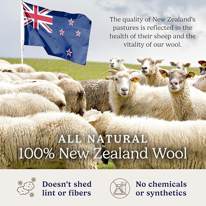 Handy Laundry Wool Dryer Ball - Natural Fabric Softener, Reusable, Reduces Clothing Wrinkles and Saves Drying Time - Better Alternative to Plastic Balls and Liquid Softener