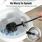 Brushed Nickel Toilet Bowl Brush with Holder, Durable Bathroom Cleaning Tool, Modern Design for Easy Toilet Maintenance, Bathroom Cleaner Brush for Efficient Cleaning and Hygiene