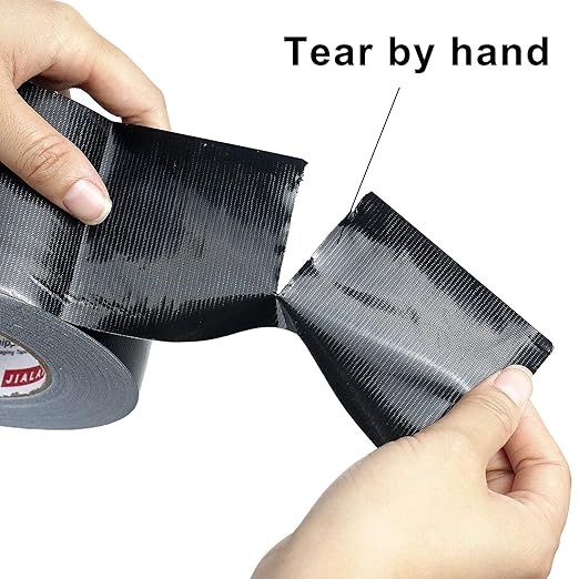 Black Duct Tape 3 Inch Wide, Industrial Grade 3 inches x 55 Yards (164 ft), 9 Mil Heavy-Duty, Waterproof, Strong, Flexible, No Residue, for Crafts & Home Improvement