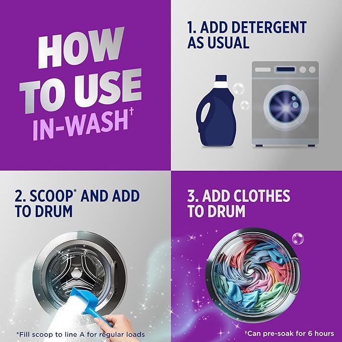 OxiClean Triple Action Odor Blasters Odor and Stain Remover Powder, Use with Detergent, Eliminates Tough Odors and Removes Stains, Color Safe and Chlorine Free, 6.5 lbs