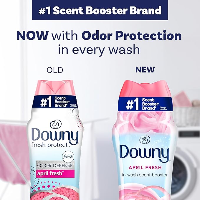 Downy April Fresh In-Wash Laundry Scent Booster Beads, 12.2 oz, laundry scent beads, Long-lasting Freshness