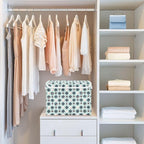 senya Large Storage Bins with Linen Collapsible Foldable Storage Cubes Fabric Closet Organizer Containers box with Flip-Top Lid for Home Bedroom Office 16.7 x 12.6 x 11.8in (Much Dog Paw Print)