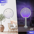 LiBa Electric Fly Swatter Racket, 2 in 1 Electric Bug Zapper USB Rechargeable, 4000V Indoor Outdoor Mosquitoes Zapper with 5 Layer Safety Mesh, Cordless Insect Killer Trap Home Office Camping Patio