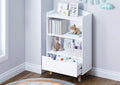 UTEX Kids Bookshelf, Children Bookcases with Storage and Drawer, Wood Kids Toy Storage Organizer for Playroom, Nursery School, White