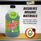 Instant Power Slow Drain Build Up Remover – Prevents Clogs, Ends Slow Drains for Sinks,Tubs, Showers, Toilets, Disposals, RVs, 2 Liters (Pack of 2)