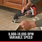 PORTER-CABLE 20V MAX* Oscillating Tool with 11-Piece Accessories, Tool Only (PCC710B)