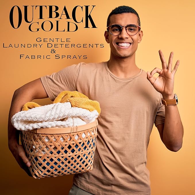 Outback Gold Wool Wash, 2 oz, Fragrance Free, Natural Plant Based Liquid Laundry Detergent, Perfect for Wool, Cashmere, Silk, Sheepskin, Baby Items, Mild, Neutral pH, Made in USA