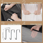 Over The Door Shoe Organizer - Shoe Rack with 8 Tiers, Sturdy Oxford Fabric Storage for Closet, Entryway, Dorm Room, Bedroom, Space Saving Holder for All Types Over The Door Organizer(Black)