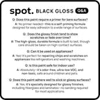 spot. Touch Up Paint, Porcelain + Appliance Repair Kit, for Chips, Scratches, Cracks on Tiles, Metal Surfaces, Ceramics, and Fiberglass, Black Pearl, 1 Fl Oz