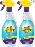 Invisible Glass 92160-2PK Premium Glass and Window Cleaner Spray – Cleans Glass, Windows, Mirrors, Shower Doors, and More – Streak-Free, Ammonia-Free, Tint-Safe – 22 fl oz (Pack of 2)