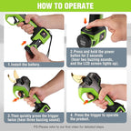WORKPRO 12V Electric Pruning Shears, Battery Powered Pruning Shears, Cordless Tree Pruner, 1.2 Inch Cutting Diameter, Branch Cutter Gardening Scissors with 2 Pack Rechargeable Battery and Fast Charger