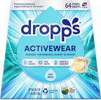 Dropps Activewear Biobased Power Laundry Detergent Pods, Crisp Breeze (64 Count) - Laundry Pods Fights Tough Stains & Odors, Sweat & Dirt - HE Compatible Laundry Supplies for Clean Clothes
