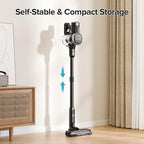 Lubluelu Upgraded 45kPa Cordless Vacuum Cleaner with Powerful Suction, Self-Standing Stick Vacuum Up to 50mins Runtime, Detachable Battery, Versatile Vacuum for Home, Carpet, Hard Floor, Pet Hair