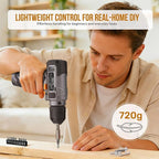 Hi-Spec 8V Cordless Drill Set & Home Tool Kit – USB Rechargeable Electric Power Drill Driver, Compact Tool Set with Essential Accessories, Gray, Perfect for DIY Repair, Maintenance, and Projects