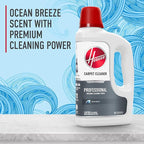 Hoover Prime Professional Carpet Cleaner Solution, 50 oz., Ocean Breeze Scent, Powerful Shampoo Solution, Remove Tough Stains, Pair Carpet Cleaner Machine, (Pack of 2)