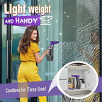 2000Pa and 2500mAh Electric Window Cleaner Tool with Gloves and 2 Cleaning Cloth, Window Vacuum Squeegee Cordless with 360ml Spray Bottle & 100ml Water Tank for Window, Mirror, Countertop, Tile