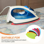 PATIKIL Silicone Iron Rest Pad, Multipurpose Hot Heat Resistant Iron Rest Plate Protective Pad for Ironing Board Hot Resistant Steamer Steam Compact Mat, Rose Red