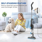 Vazone R6X Corded Stick Vacuum Cleaners for Home, 30000pa Powerful Suction Stick Vacuum with 16Ft Cord, 2 in 1 Lightweight Vacuum Cleaner for Hard Floor Pet Hair (Blue)