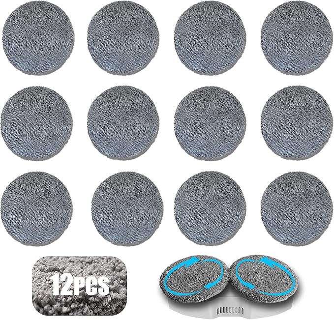 FMART Microfiber Cleaning Clothes Window Cleaner Robot T9PRO/T10PRO/T11, Reusable, Machine Washable, Replacement Set, 12pcs