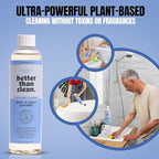 Better Than Clean™ Fragrance Free Bath & Daily Shower Cleaner Concentrate – Plant-Based, Non-Toxic, Soap Scum & Hard Water Stain Remover for Tub & Tile – 8oz Makes 4 Bottles