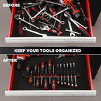 Mayouko Magnetic Screwdriver Wrench Organizer, Aluminum Rail Magnetic Tool Holder, Hand Tool Holder, Toolbox Accessories, Fits Up to 14 Screwdrivers/Wrenches (Tools not Included)
