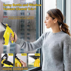 Rechargeable Window Vac, Window Vacuum Cleaner Set, Cordless Vacuum Squeegee with Built-in Spray Bottle, Electric Glass Cleaning Tool for Windows, Tiles, Mirrors, 200ml Water Tank