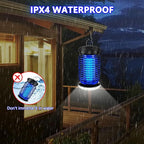 Bug Zapper Outdoor, Mosquito Zapper with LED Light, Fly Zapper Outdoor Indoor, Insect Zapper Electric Fly Traps, Plug in Mosquito Killer for Patio Yard