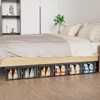 SIMPDIY Shoe Storage, 12 Pack X-Large Shoe Organizer for Closet, Shoe Boxes Clear Plastic Stackable Shoe Storage Boxes for Size 13