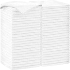 AIDEA Microfiber Cleaning Cloth-50PK, Soft Microfiber Towels for Cars, Absorbent Cleaning Rags, Lint-Free Streak-Free Wash Cloths for House, Kitchen, Window(12in.x12in), White