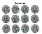 Stainless Steel Scouring Pads - Large 50g Heavy Duty Steel Wool Scrubbers (12 Pack) - Industrial & Commercial Use - Individually Wrapped