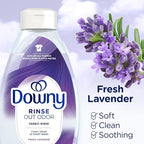 Downy RINSE & REFRESH Laundry Odor Remover and Fabric Softener, Fresh Lavender, 48 fl oz, Safe on ALL Fabrics, Gentle on Skin, HE Compatible