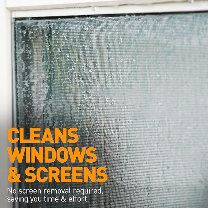 Wet & Forget Window & Screen Cleaner – Outdoor Window Cleaner Spray & Hose Attachment; No Scrubbing, Superior Scrub-Free Shine for Windows & Screens; 48oz (Pack of 2)
