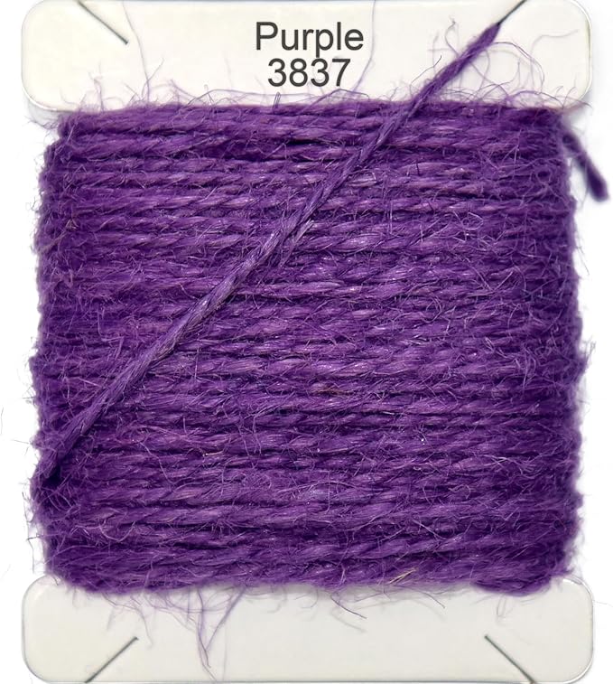 Jute Twine 15m Long Twine String for Crafts Gift Wrapping Packing Gardening Crochet Knitting Macrame Decor (Purple)