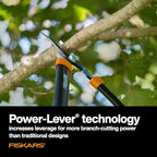 Fiskars 28-Inch Power-Lever Garden Bypass Lopper and Tree Trimmer, Sharp Precision-Ground Steel Blade for Cutting Branches up to 1.75-Inch Diameter