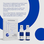 Nano Ceramic Coating Kit for Metal & Chrome - Ceramic Coating Stainless Steel Protector - For Stainless Steel & Chrome Surfaces - Life Proof Home Ceramic Coating Stain & Water Repellent