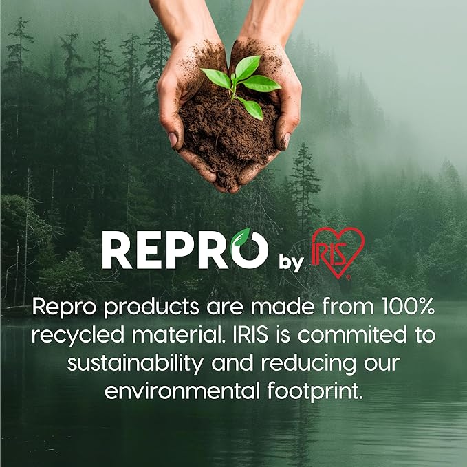 IRIS USA File Box Plastic File Organizer for Letter/Legal File, Document Box, Durable Storage Bin Tote with Secure Latching Lid, Stackable, BPA-Free, Eco Friendly, Sustainable, Navy/Gray 35 Qt. 4 Pack