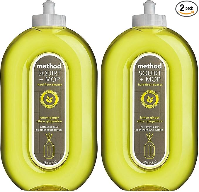 Method Squirt & Mop Hard Floor Cleaner - Lemon Ginger - 25 Fl Oz (Pack of 2)