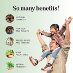 Bug Repellent Lotion for Adults & Kids - DEET Free Insect Repellent Lotion for Ticks & Mosquitoes - Made with Citronella & Lemongrass - Dermatologist Tested - Light Scent Vegan & Cruelty Free (8oz)