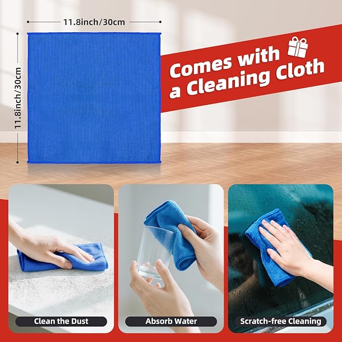 LOVECO Reusable Microfiber Duster Refills Compatible with OXO & MR.SIGA Dusters – 2 Pack Washable Duster Replacement Heads for Scratch-Free Dust and Hair Cleaning (Handle Not Included)