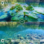 Lake Weed Cutter, 37" Lake Rake Aquatic Pond Plant Cutting Tool，Pond Rake with 3 Adjustable Cutting Angles, 30ft Thicker Rope, Sharp Blades Shear Cattail, Reed, Phragmites Lilly & Chara Algae