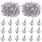Swpeet 60Pcs Grey Drywall Anchor with Screw Kit - Nylon Plastic Drywall and Hollow-Wall Anchor Kit, Wall Anchor Hooks, and Hollow-Door Toggle Anchor for for Hanging Heavy Items on Drywall