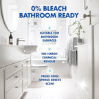 LYSOL Bathroom Cleaner Spray with OXI Action (Hydrogen Peroxide), 0% Bleach Formula, Multipurpose Disinfecting Cleaner for Tub, Tile & Shower, Removes Soap Scum & Limescale, Spring Breeze Scent, 32oz